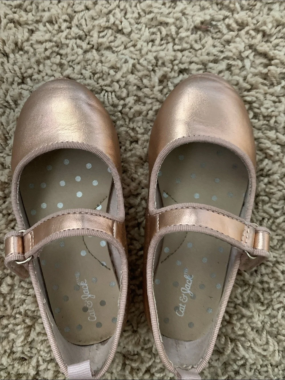 Cat & Jack Rose Gold Mary Jane Dress Shoes for Kids